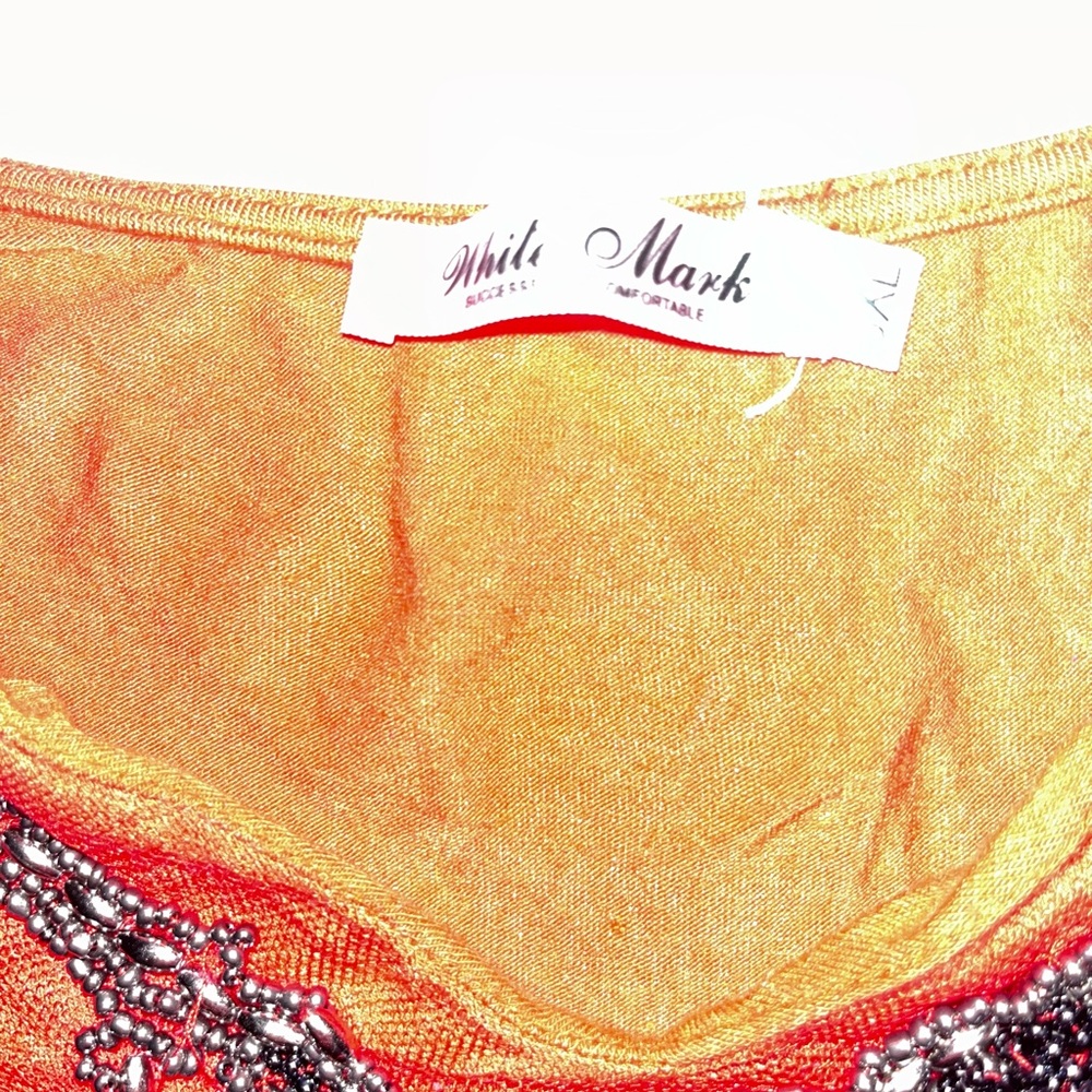 💜 White Mark Beaded Neckline Top - Picture 6 of 6